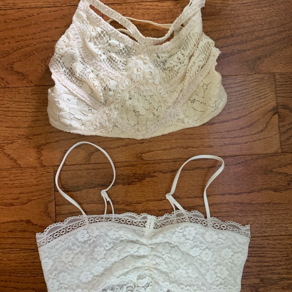 2 Free People lace bras size Small